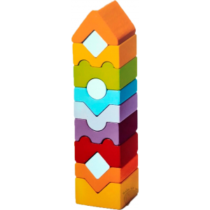 Деревянная развивающая игрушка Пірамідка LD-11 ТМ CUBIKA 12 деталей