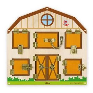 Игрушка настенная бизиборд Viga Toys Открой замок