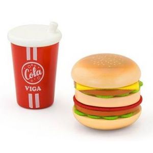 Игровой набор Viga Toys Гамбургер и кола
