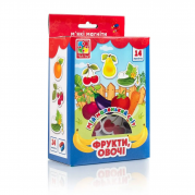 Набір магнітів Мій маленький світ Фрукти Овочі