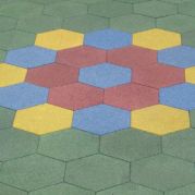 Гумове покриття для дитячих майданчиків. Шестигранна плитка