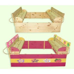 Пісочниця з кришкою кольорова