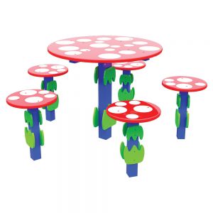 Столик з стільцями Мухомор